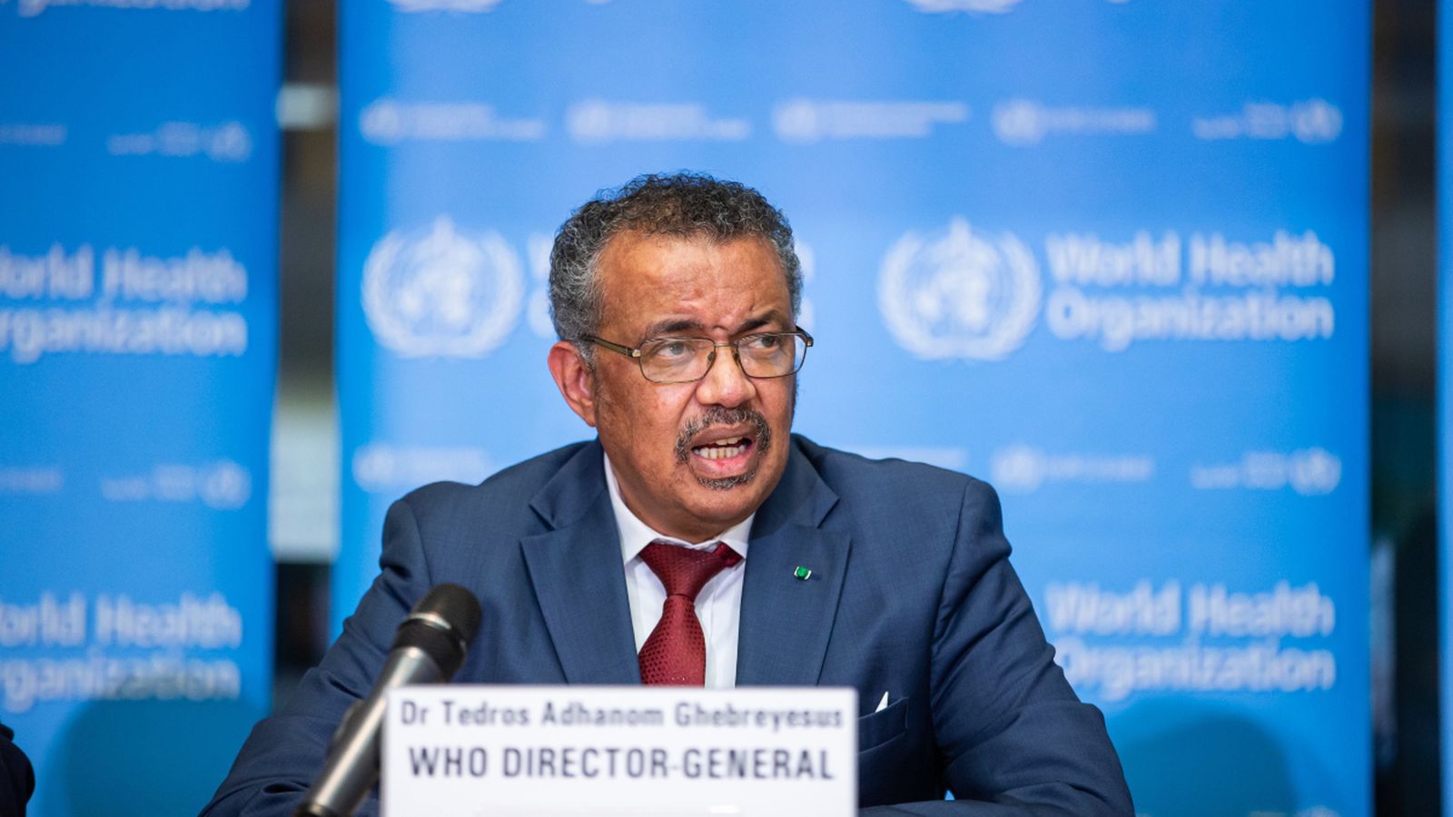 Tedros Adhanom Ghebreyesus, director general de l'OMS, en roda de premsa