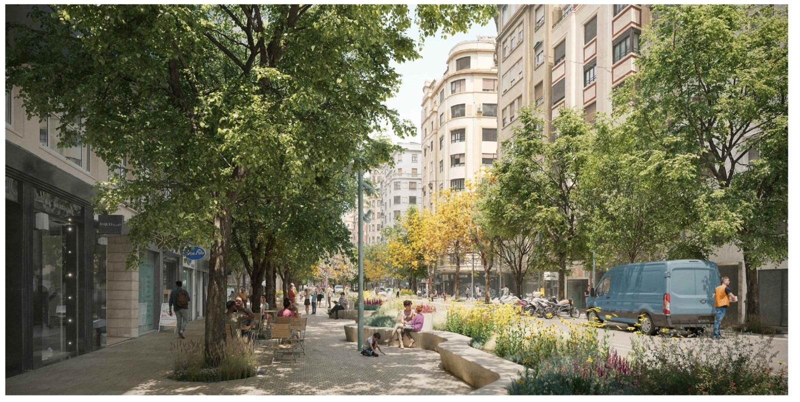 Així quedarà el carrer Sant Vicent després de la reurbanització