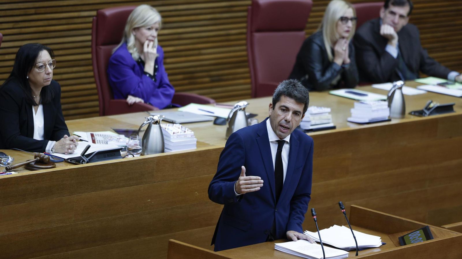 Compareixença de Carlos Mazón a les Corts per a explicar la gestió de la DANA