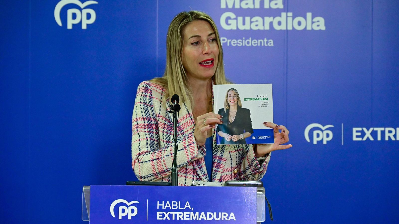 La presidenta del PP d'Extremadura, María Guardiola, en una imatge d'arxiu