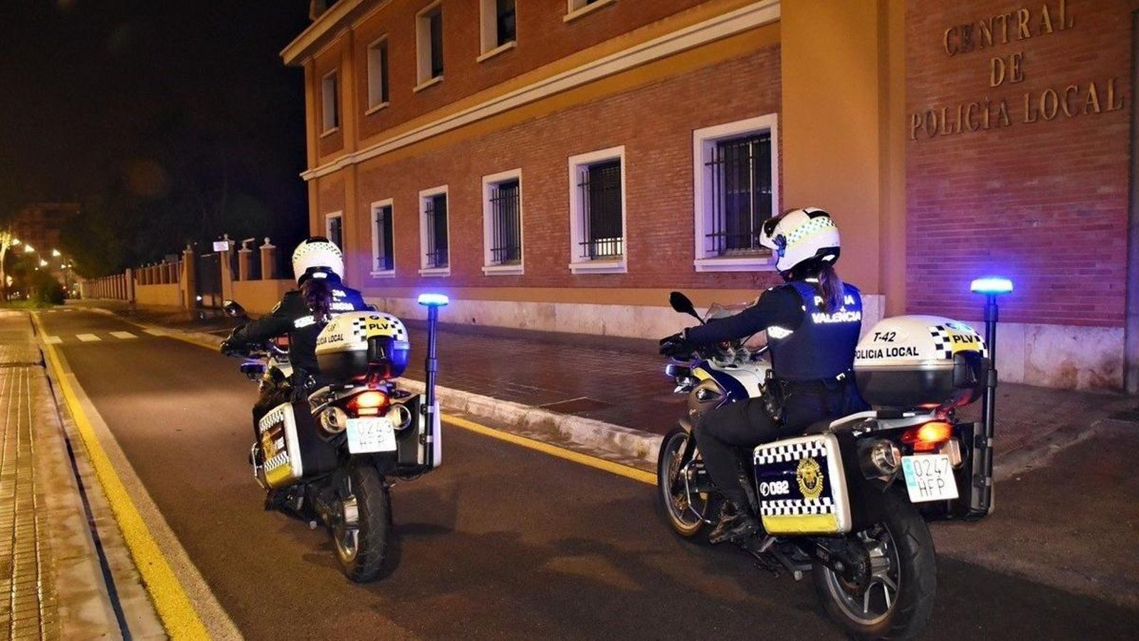 Imatge d’arxiu de l’operatiu nocturn de la Policia Local de València