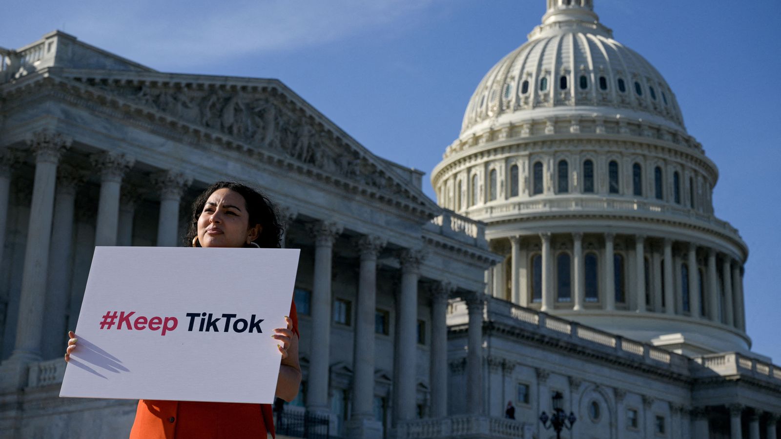 Imatge d'arxiu d'una manifestació contra la legislació de repressió a TikTok en el Capitoli