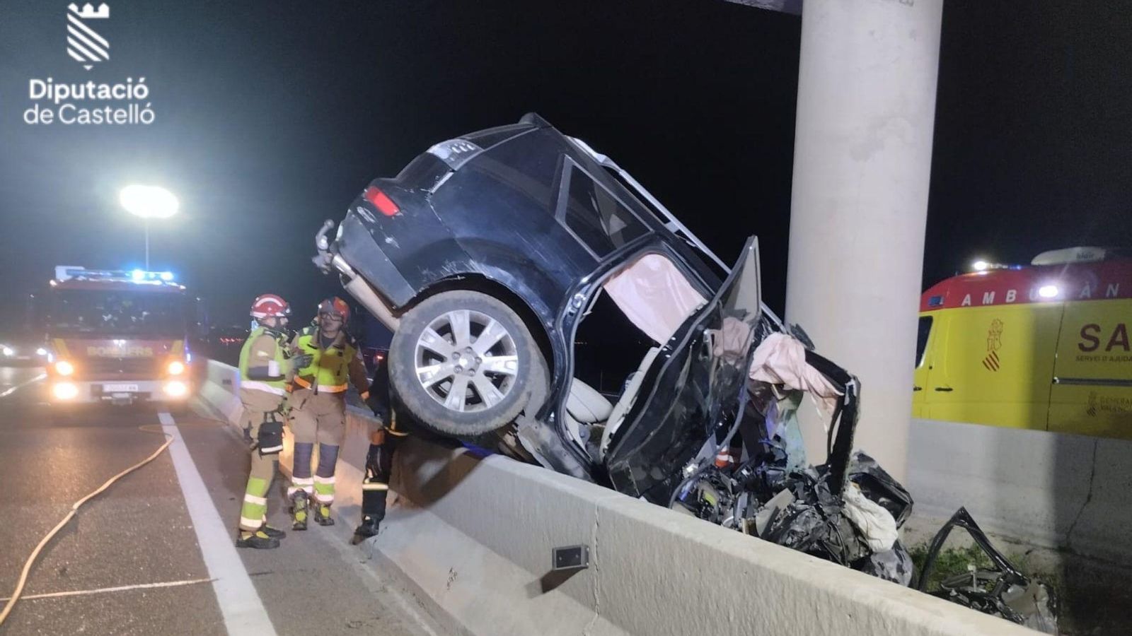 Imatge d'arxiu d'un accident ocorregut a la Plana Baixa el passat novembre, amb un mort