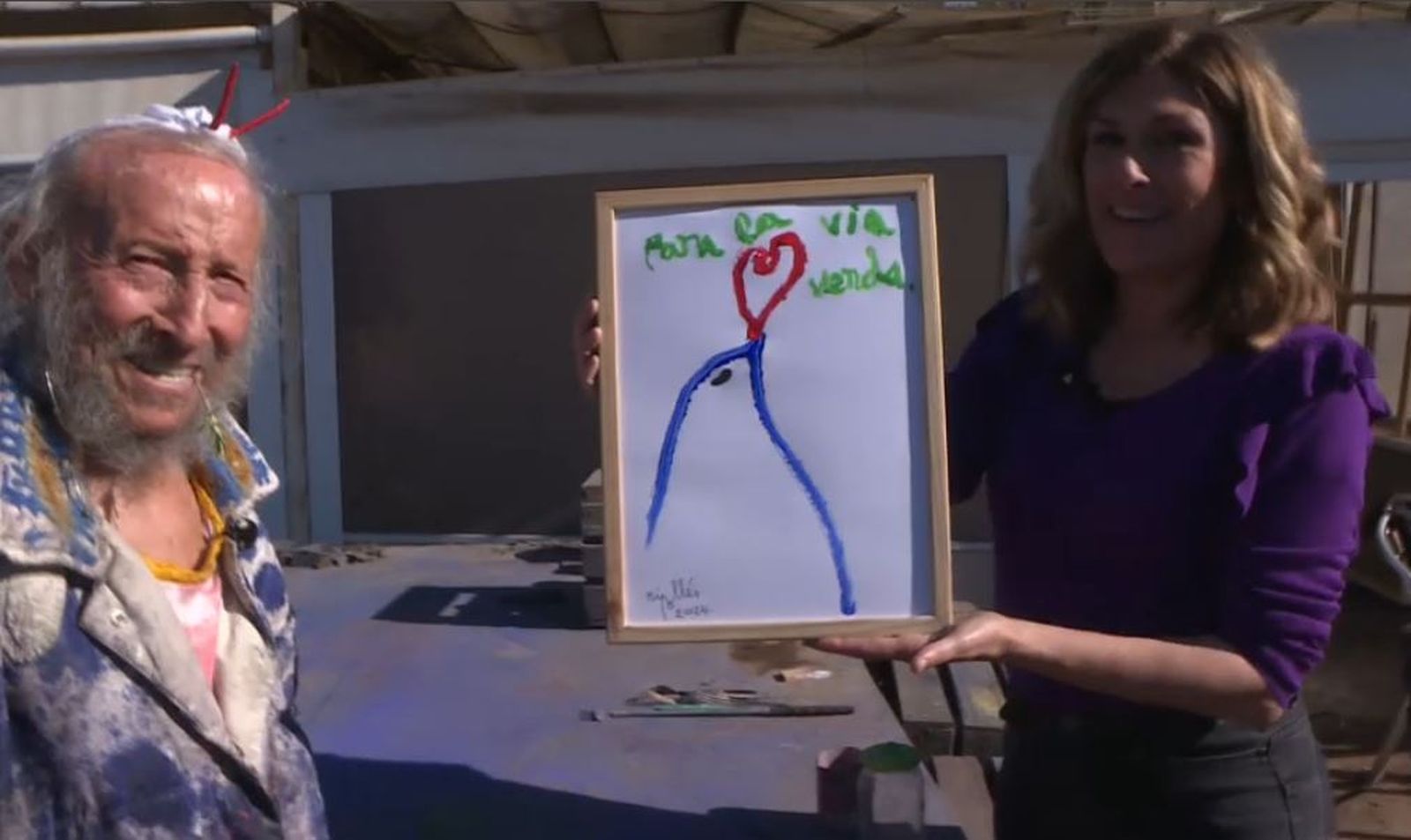 Ripollés dedica una pintura al programa 'La via verda'