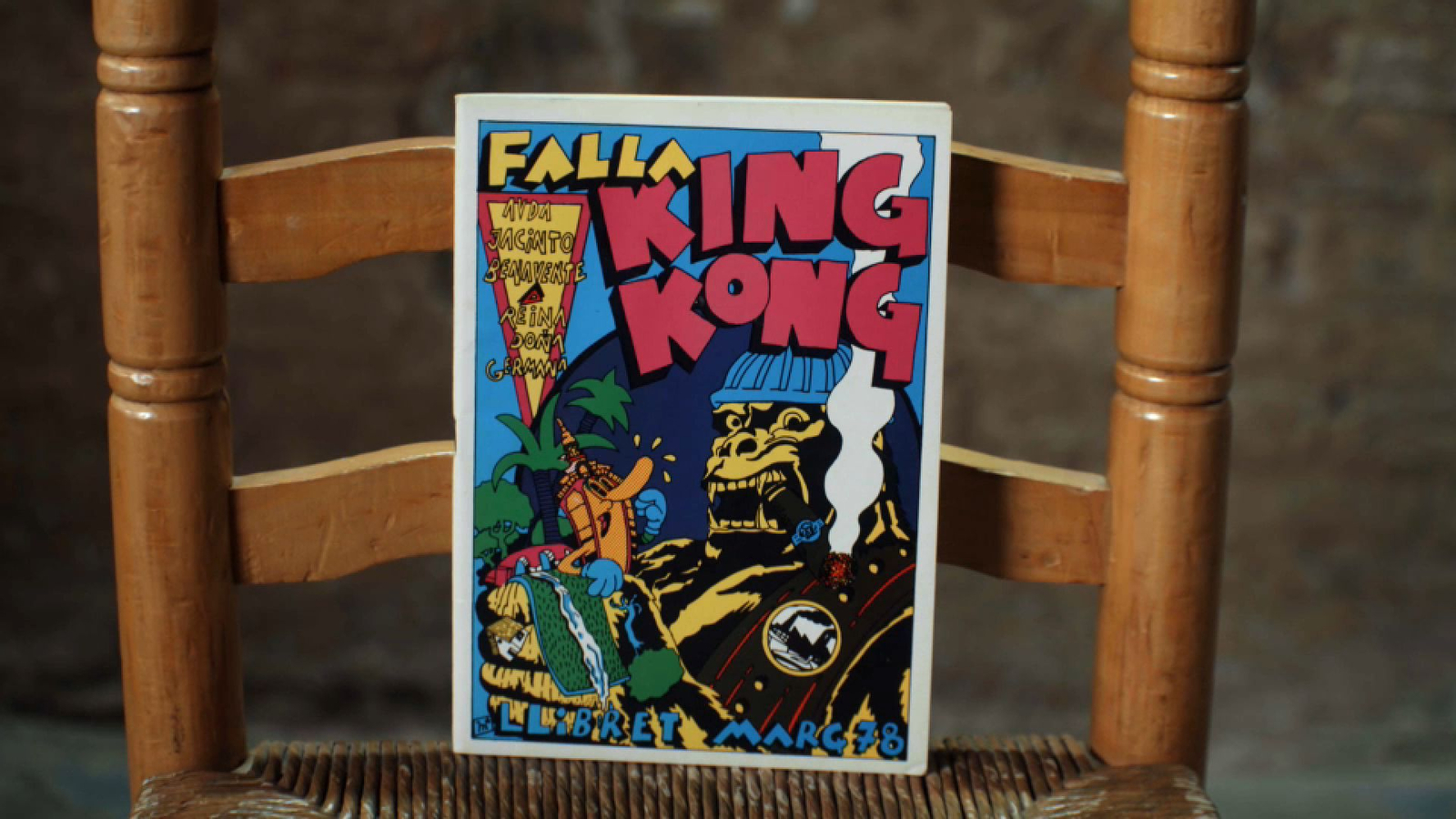 Una de les portades del llibret de la falla King Kong, dissenyada per Mariscal