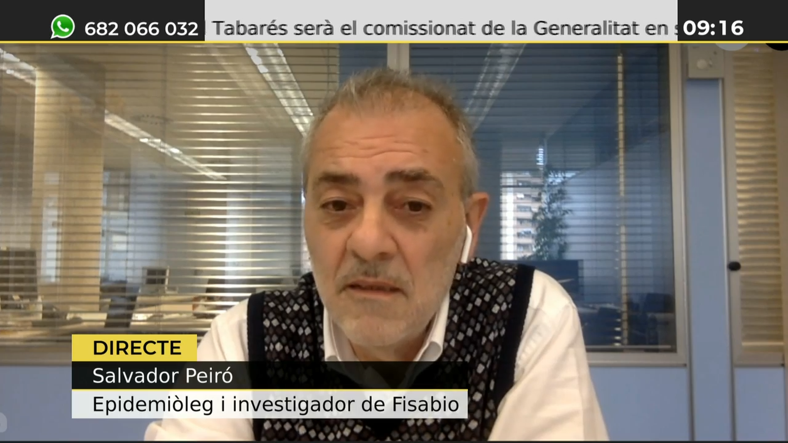 Salvador Peiró, investigador i epidemiòleg Fisabio