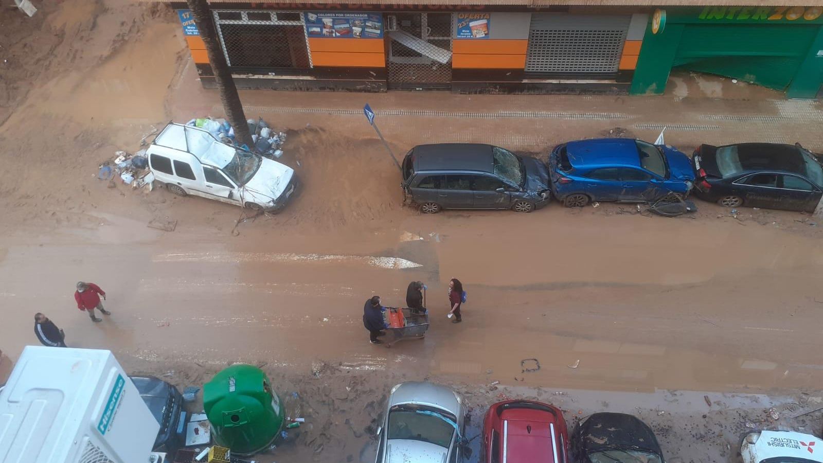 Paiporta aquest matí després dels pluges d’anit