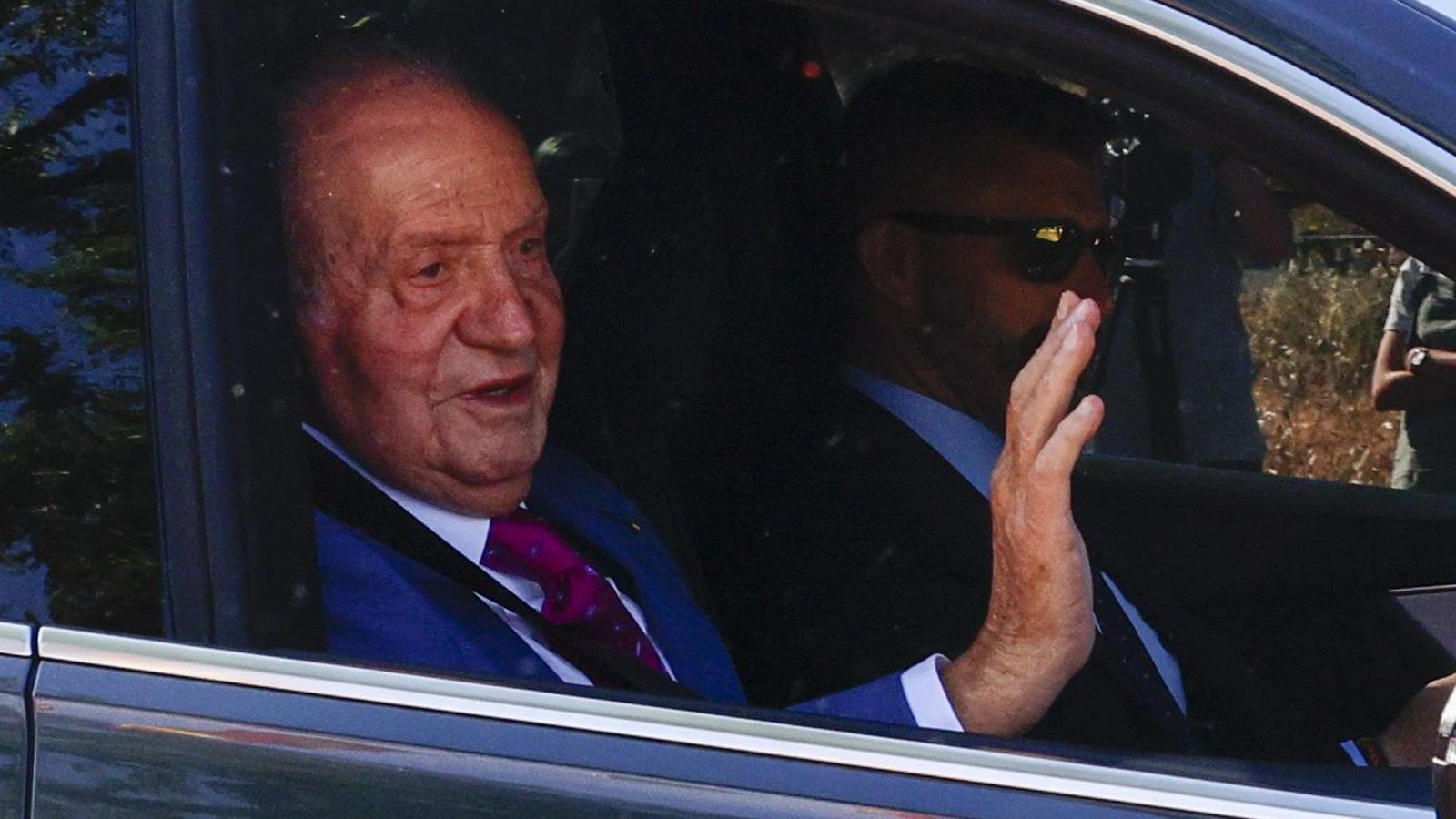 El rei emèrit Joan Carles I a la seua arribada a La Zarzuela durant l'última visita a Espanya el maig d'enguany El rei emèrit Joan Carles I a la seua arribada a la Zarzuela