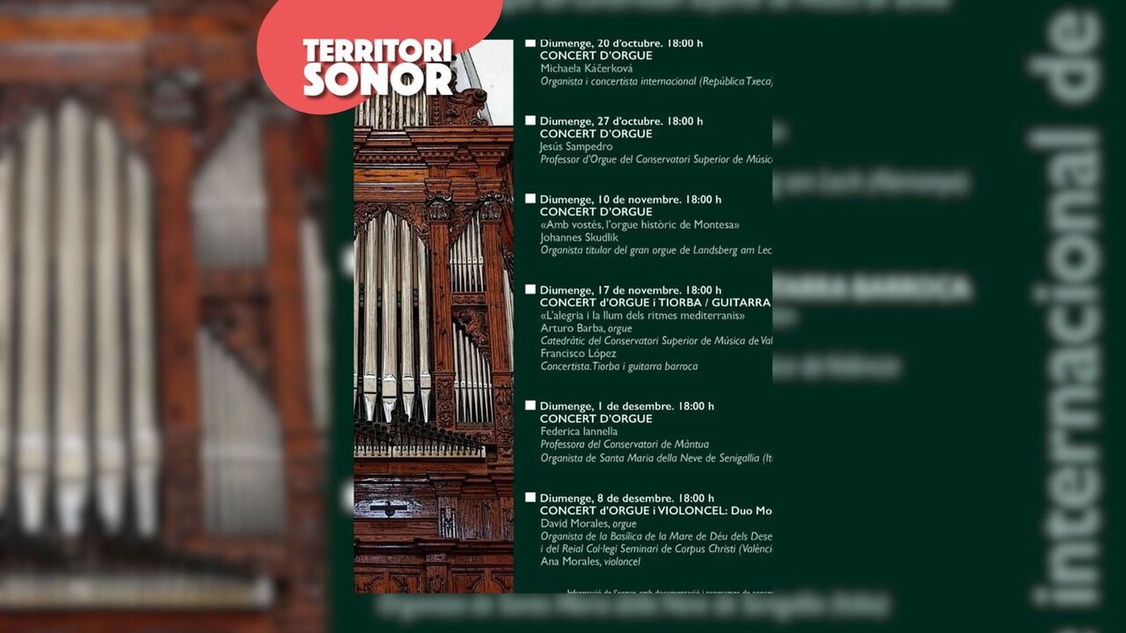22.10.2024 | El cicle L’Orgue Històric de Montesa