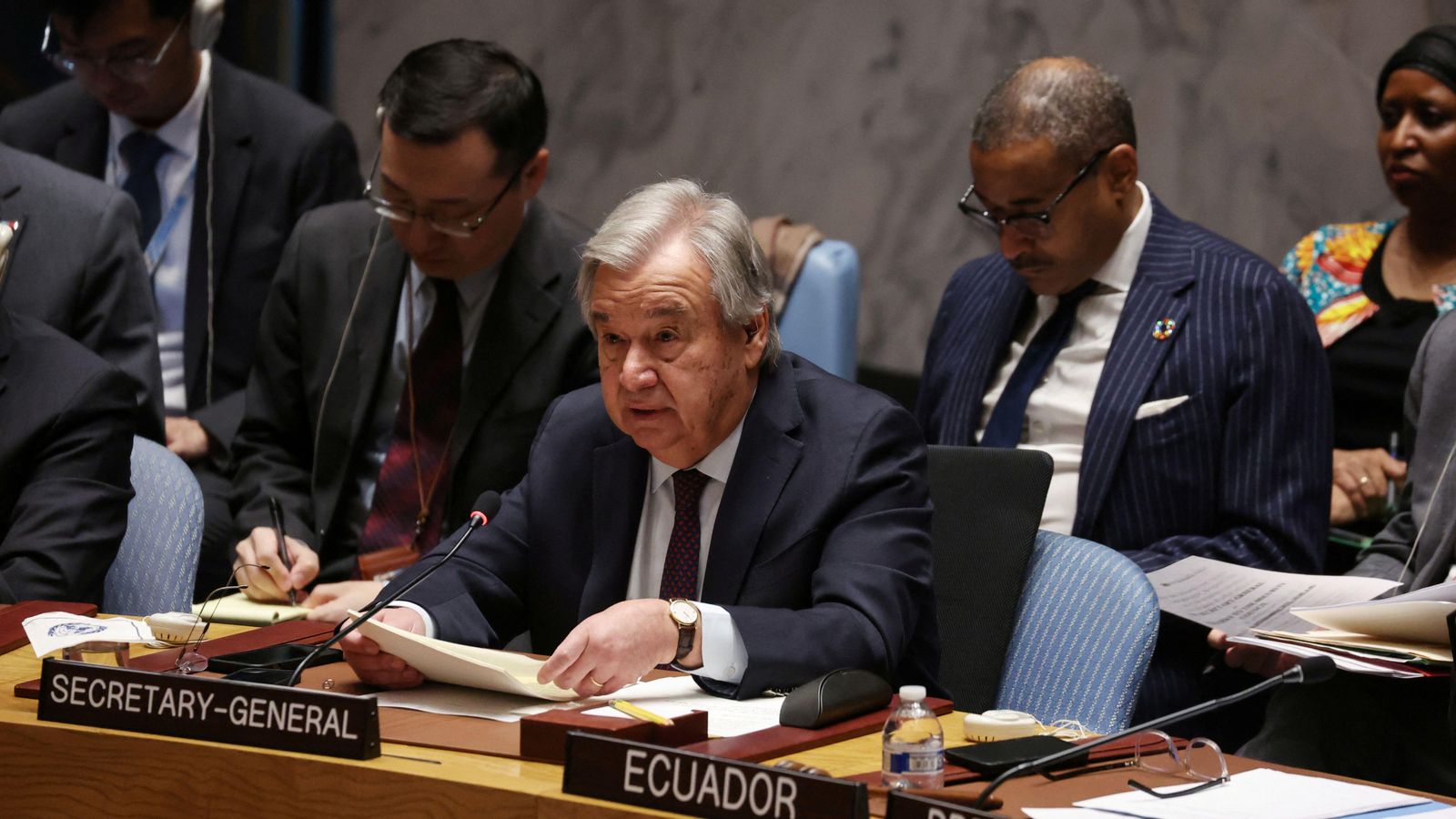 El secretari general de l'ONU, António Guterres, al Consell de Seguretat de l'organisme