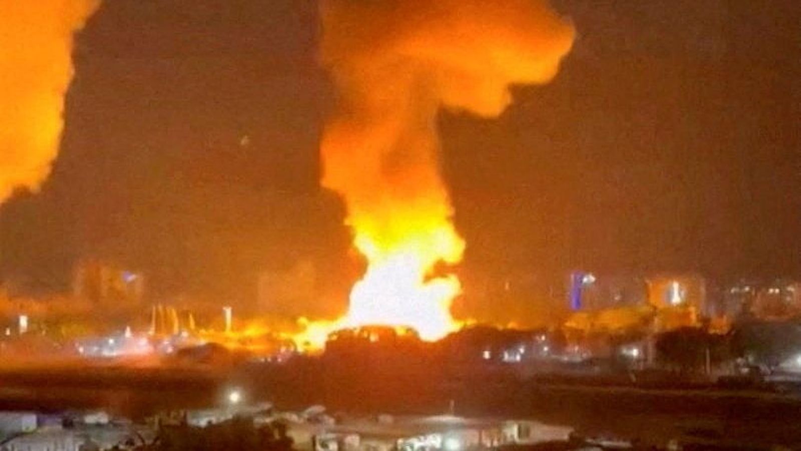 Una de les explosions durant la nit a Caracas