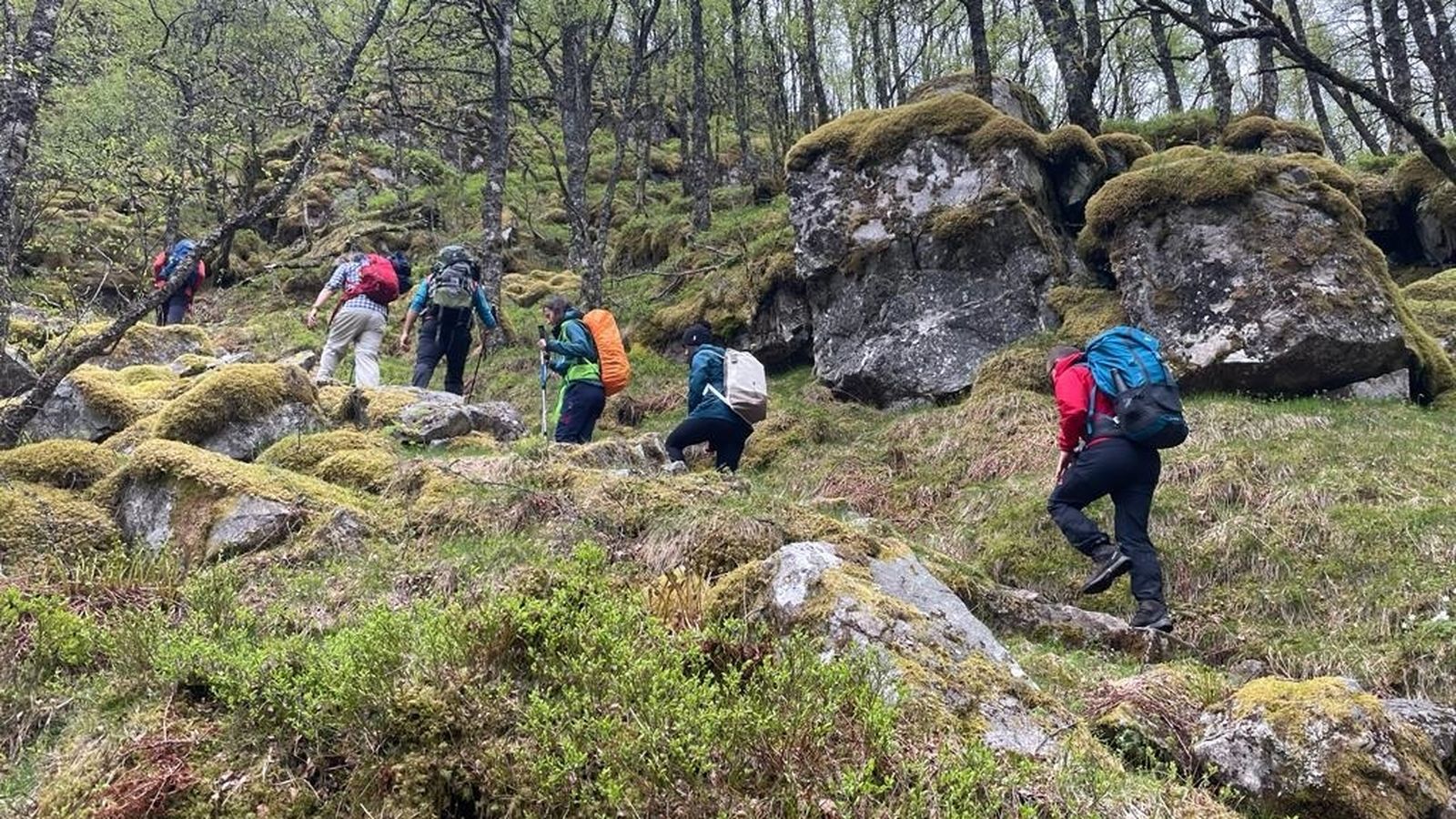 Senderistes a la muntanya