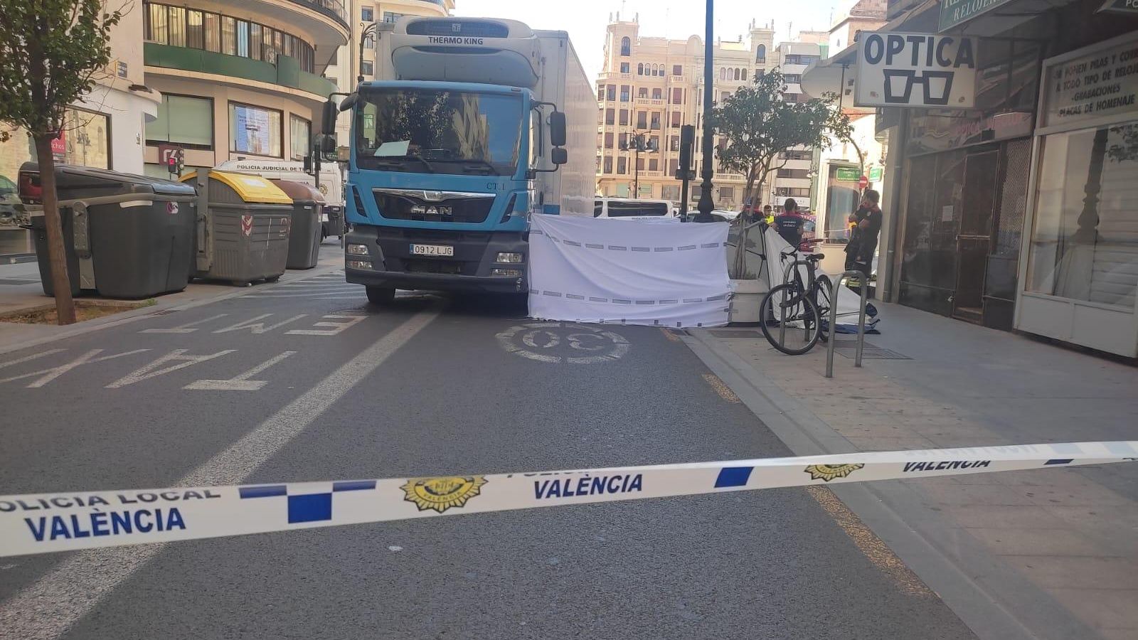 El dispositiu policial després de l'accident