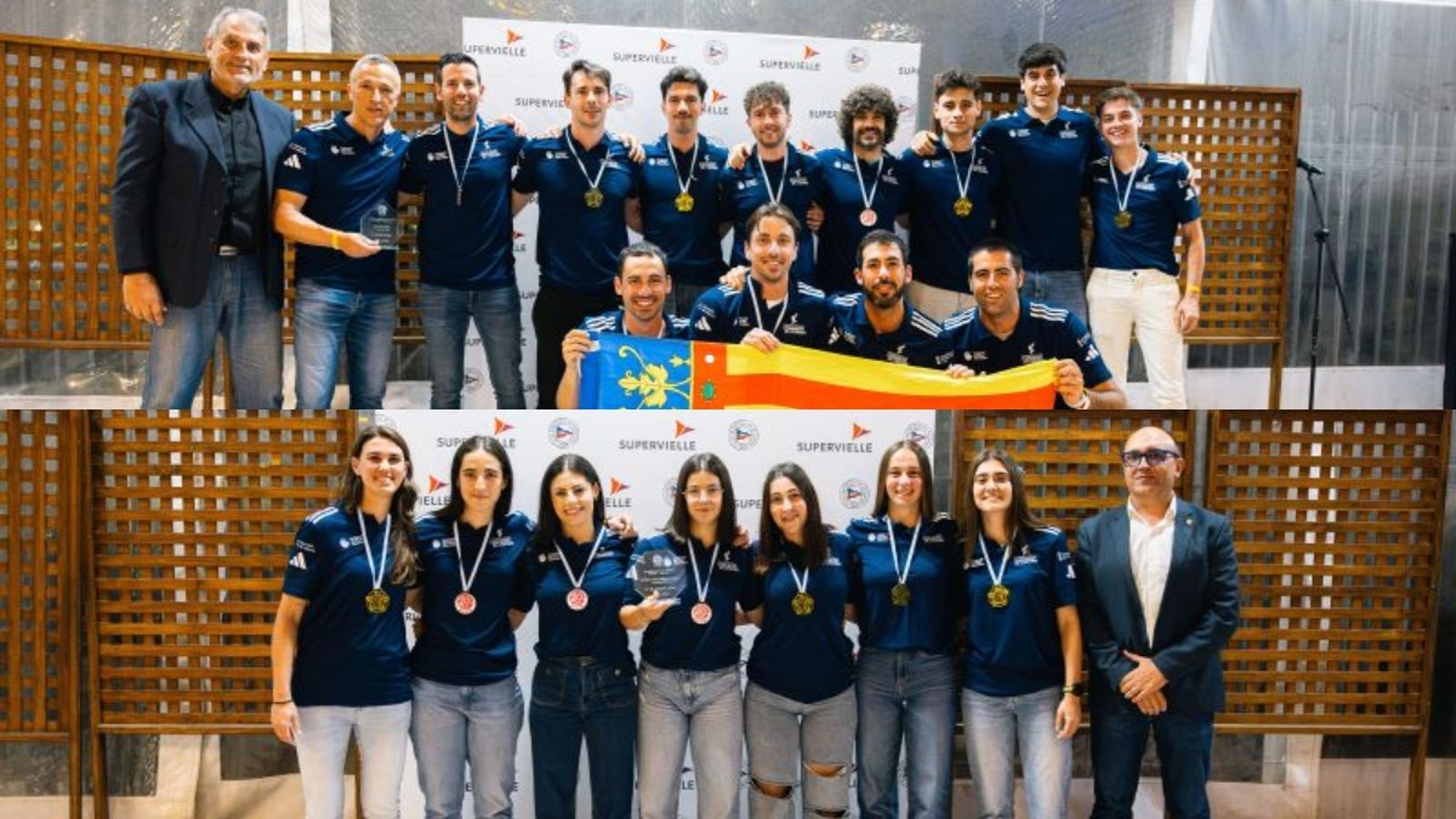 Imatge de la selecció valenciana de pilota amb les medalles