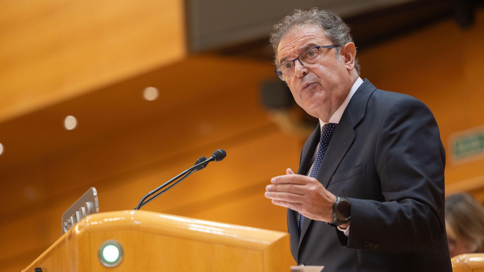 El senador del Partit Popular, Gerardo Camps, durant un ple al Senat