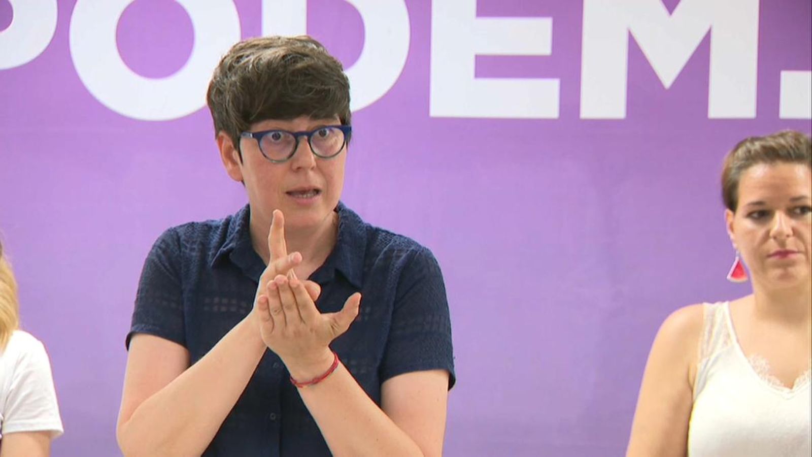 Pilar Lima compareix a la seu de Podem