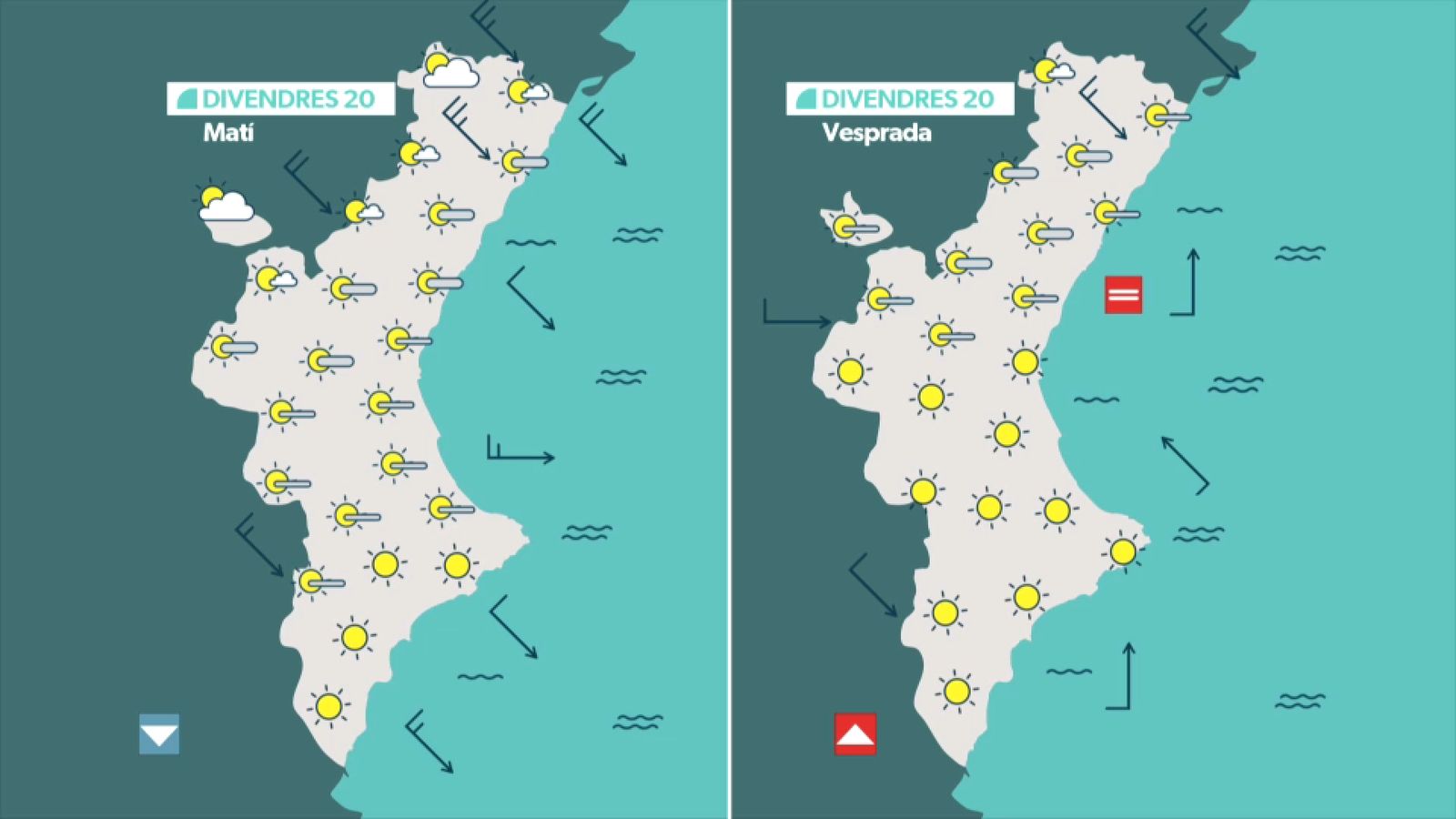 La previsió divendres 20 de febrer