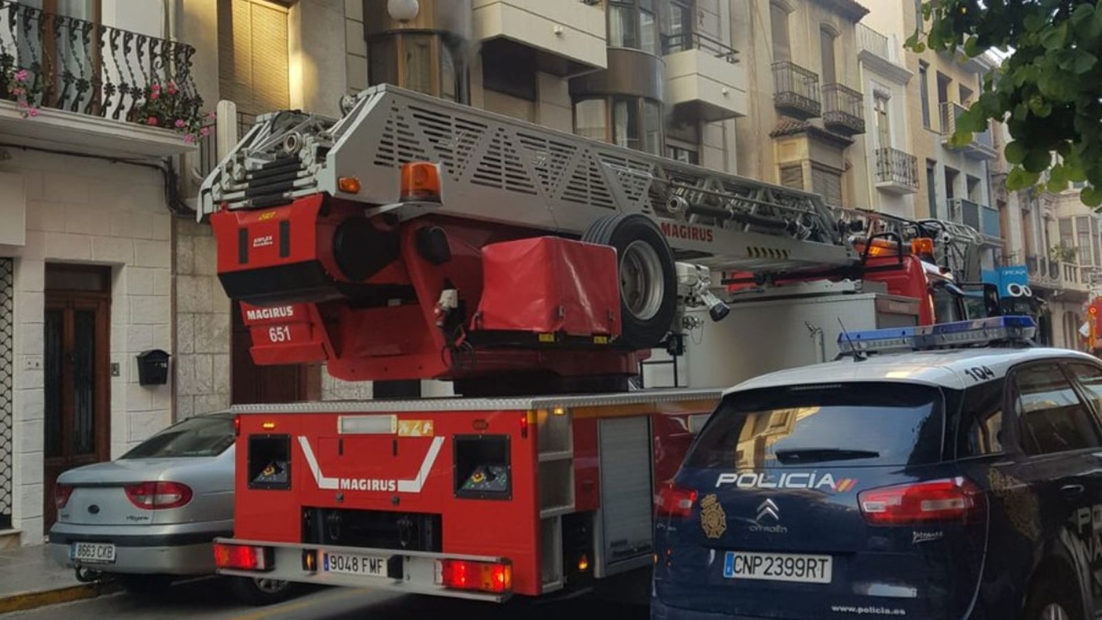 Hi han intervingut 12 agents del Consorci Provincial de Bombers d'Alacant