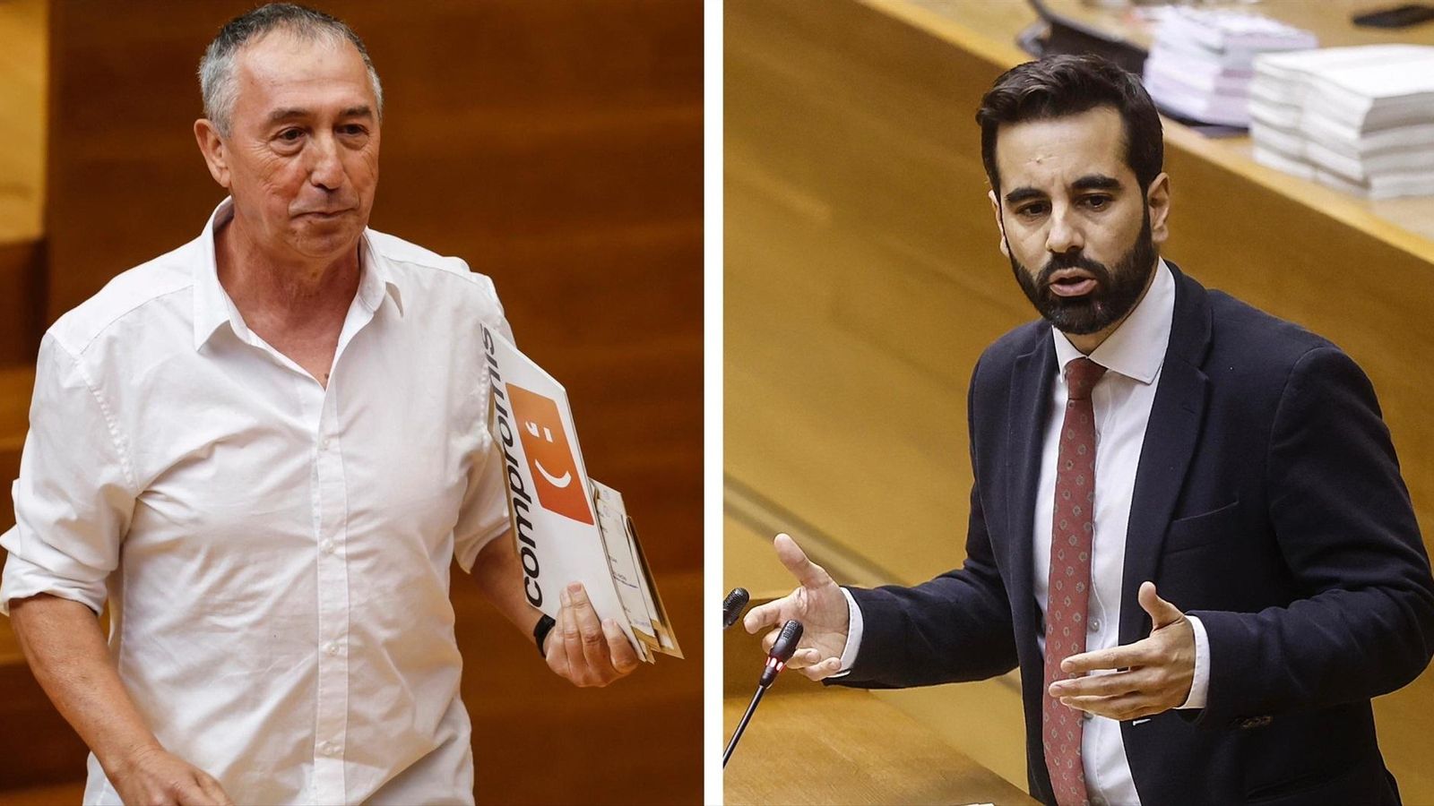 Els síndics de Compromís i PSPV a les Corts, Joan Baldoví i José Muñoz