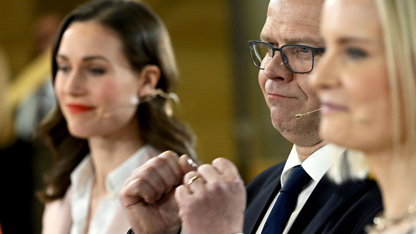 La socialdemòcrata Sanna Marin, el conservador Petteri Orpo i la ultradretana Riikka Purra La socialdemòcrata Sanna Marin, el conservador Petteri Orpo i l'ultradretana Riikka Purra