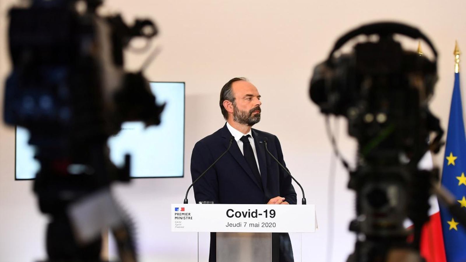 El primer ministre francés Edouard Philippe dona els detalls de la desescalada