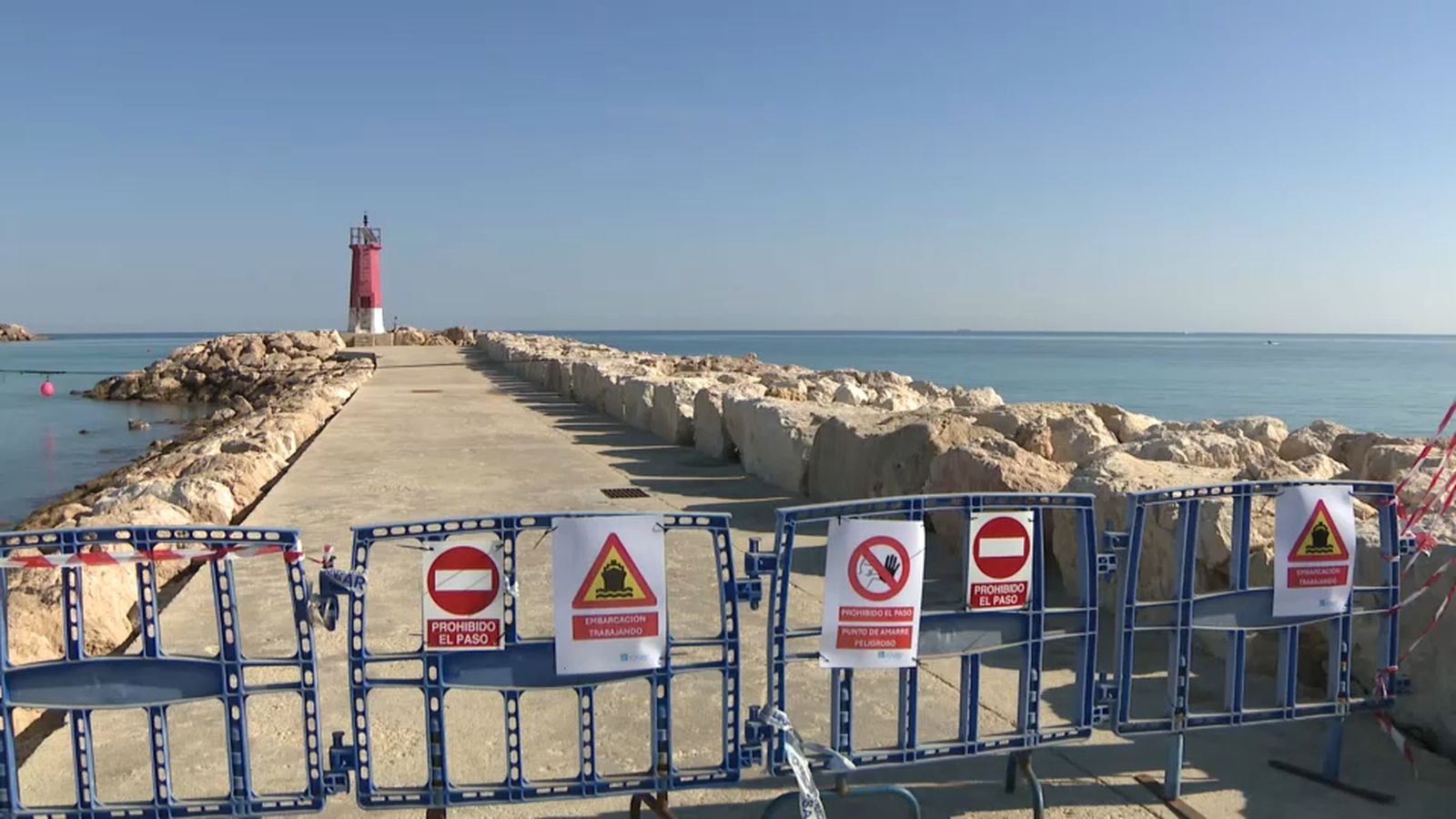 Obres al port de Dènia