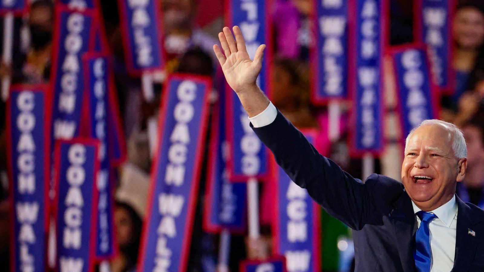 Tim Walz, este dimecres a la Convenció Nacional Demòcrata
