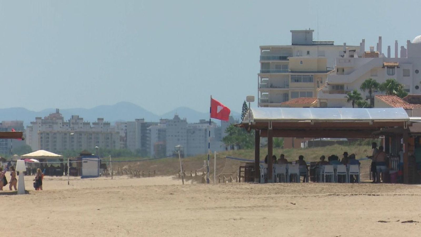 Platja de Xeraco tancada a bany