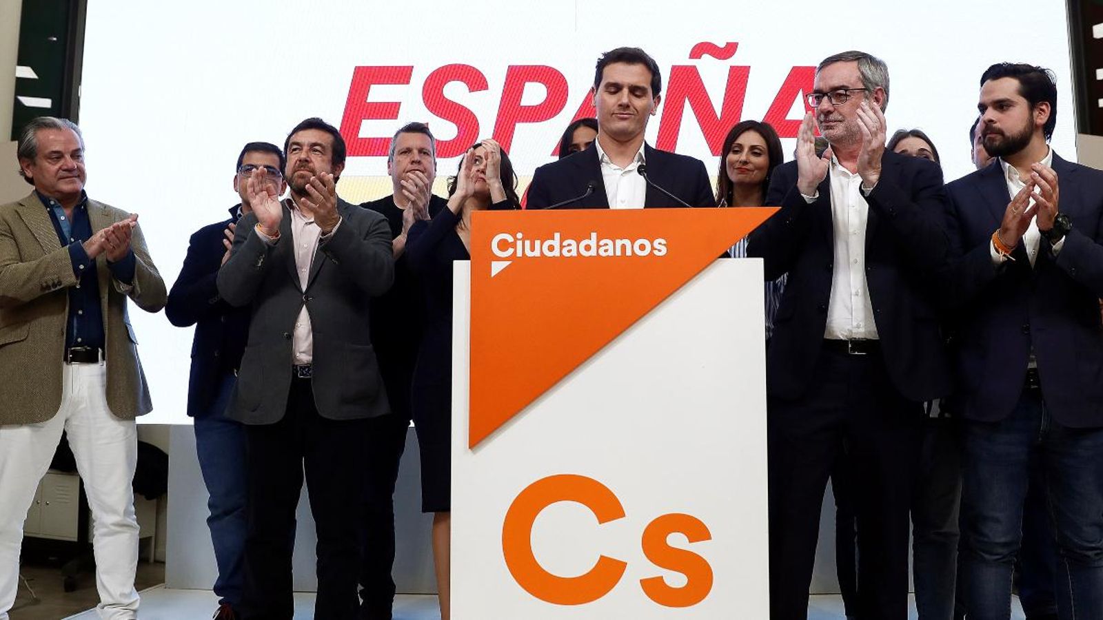 Albert Rivera durant la valoració electoral del partit celebrada a Madrid
