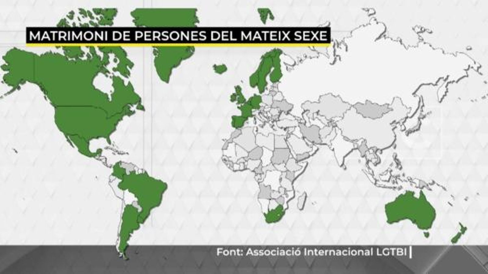 A 25 estats, ja es poden casar les persones homosexuals