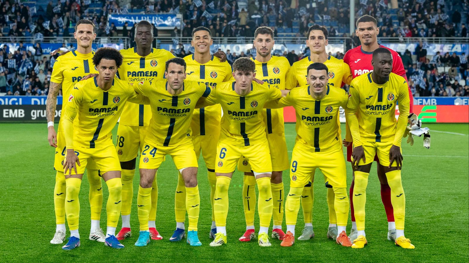 Imatge de l'onze inicial del Villarreal en l'últim partit