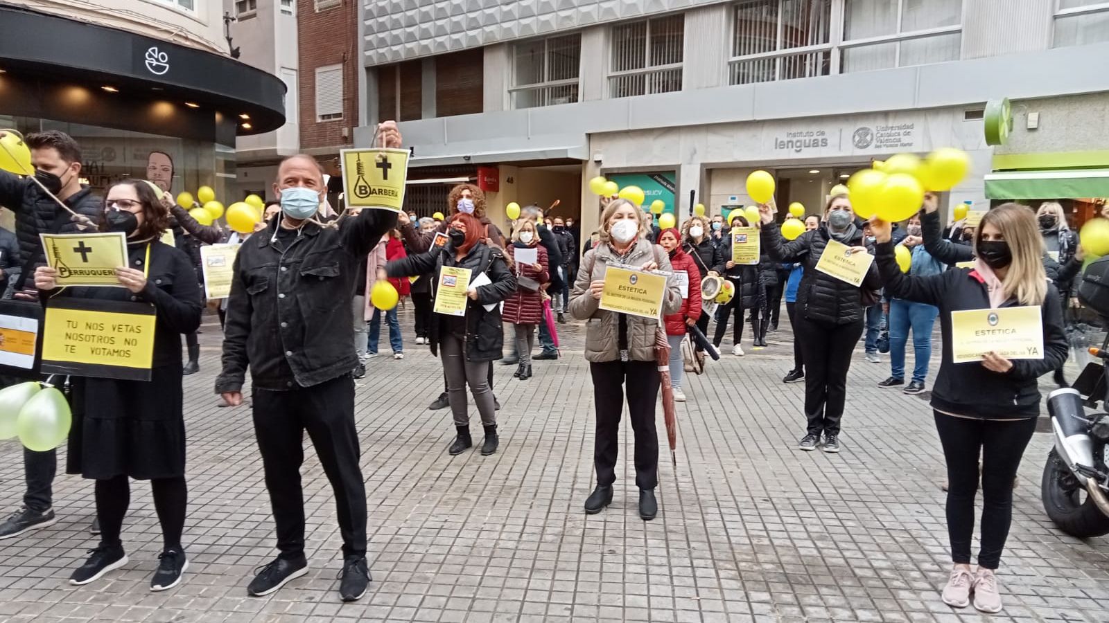 Protesta dels perruquers, aquet dilluns, a València