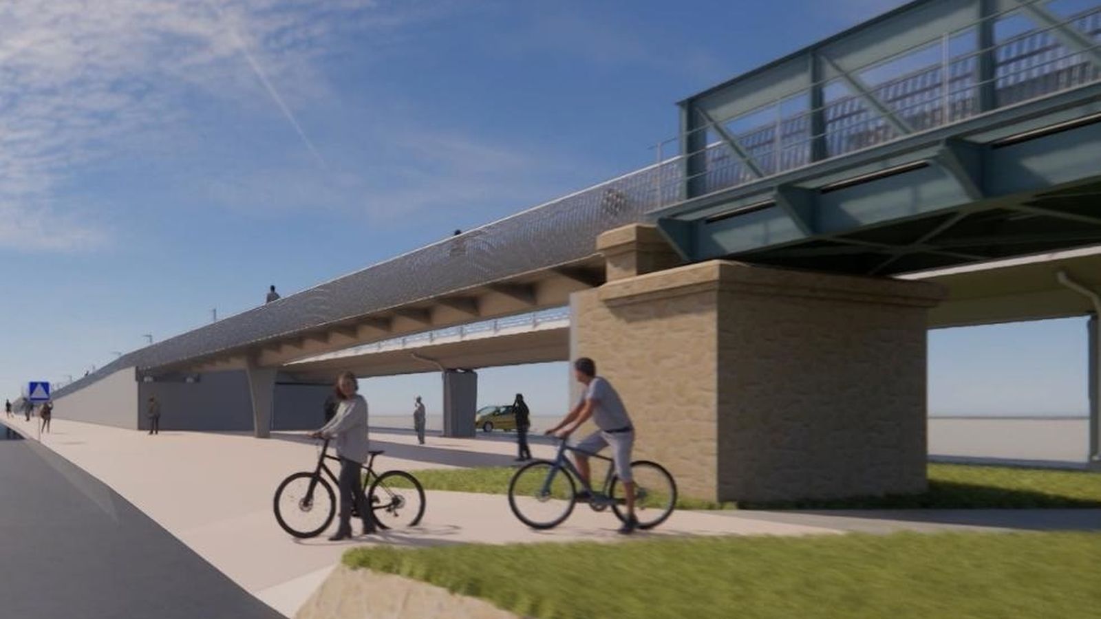 Disseny de com quedarà un dels viaductes una vegada acabat