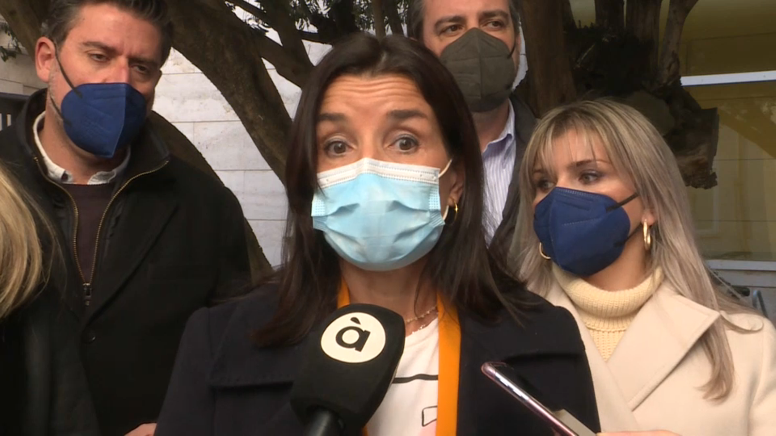 La síndica de Ciutadans, Ruth Merino, després de la reunió amb els càrrecs institucionals del partit a la Comunitat Valenciana