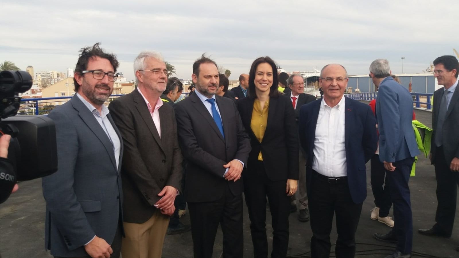 El ministre de Foment, José Luis Ábalos, ha visitat les obres del nou accés sud al port de Gandia