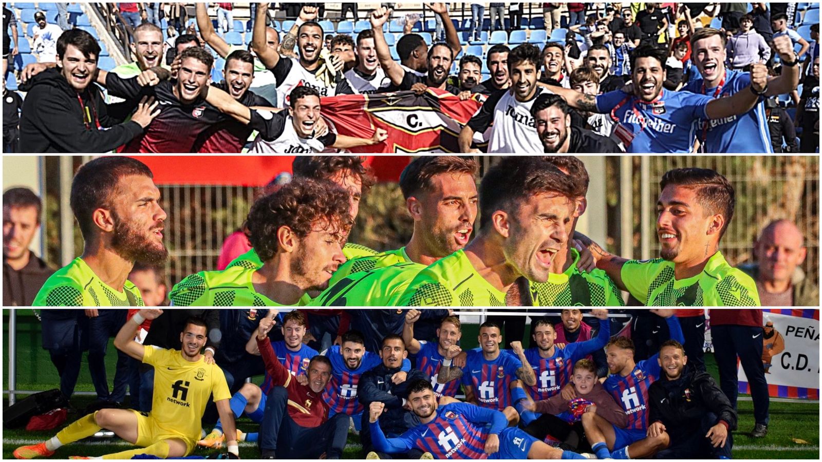 Els jugadors de La Nucia, l'Intercity i l'Eldenx celebren el triomf