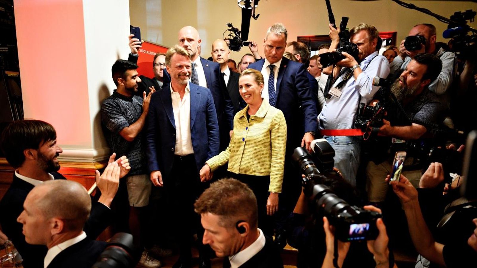 La líder socialdemòcrata Mette Frederiksen, aquest dimecres al castell de Christiansborg