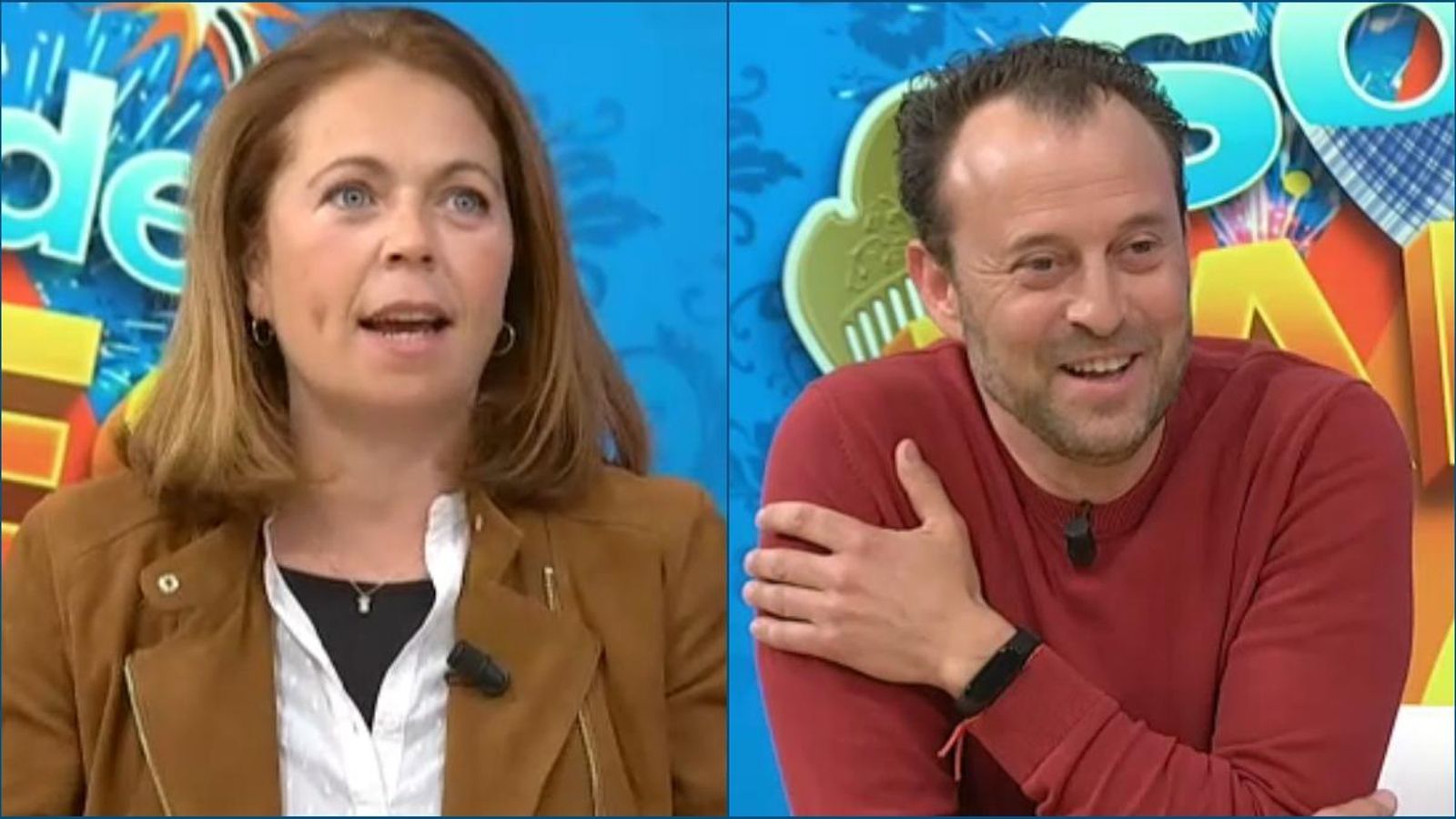 Maria Company i Dani Vila, directora i realitzador de la retransmissió de la mascletà 19 de les Falles de València 2024