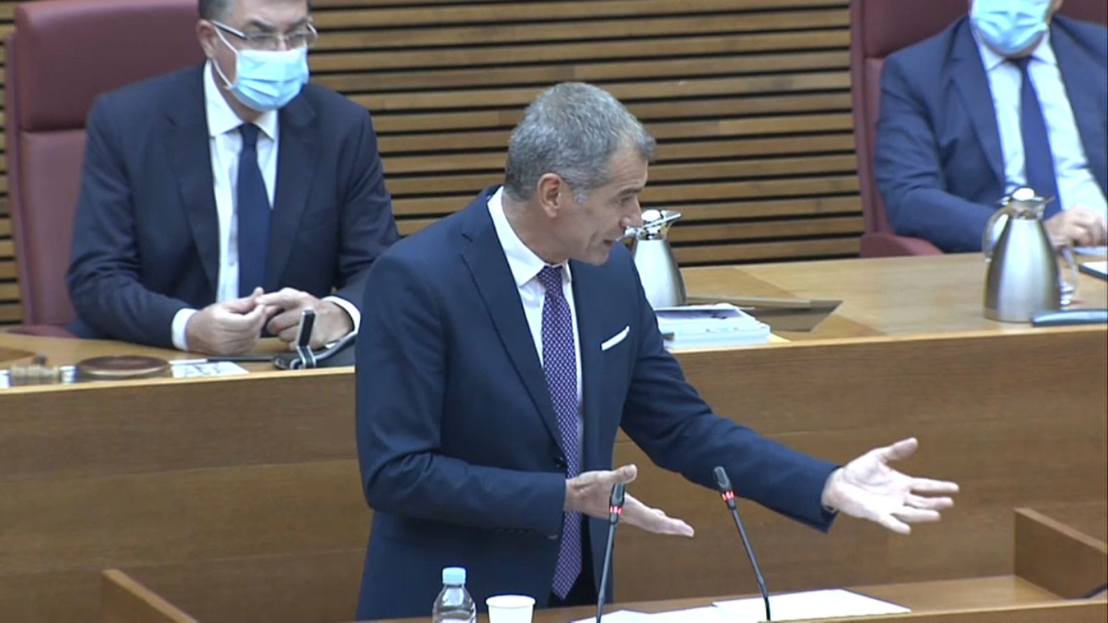 Cantó, durant la seua intervenció a les Corts