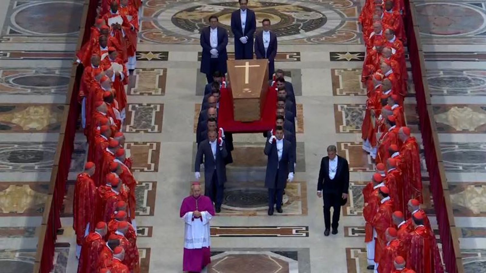 Moment del funeral del papa Francesc
