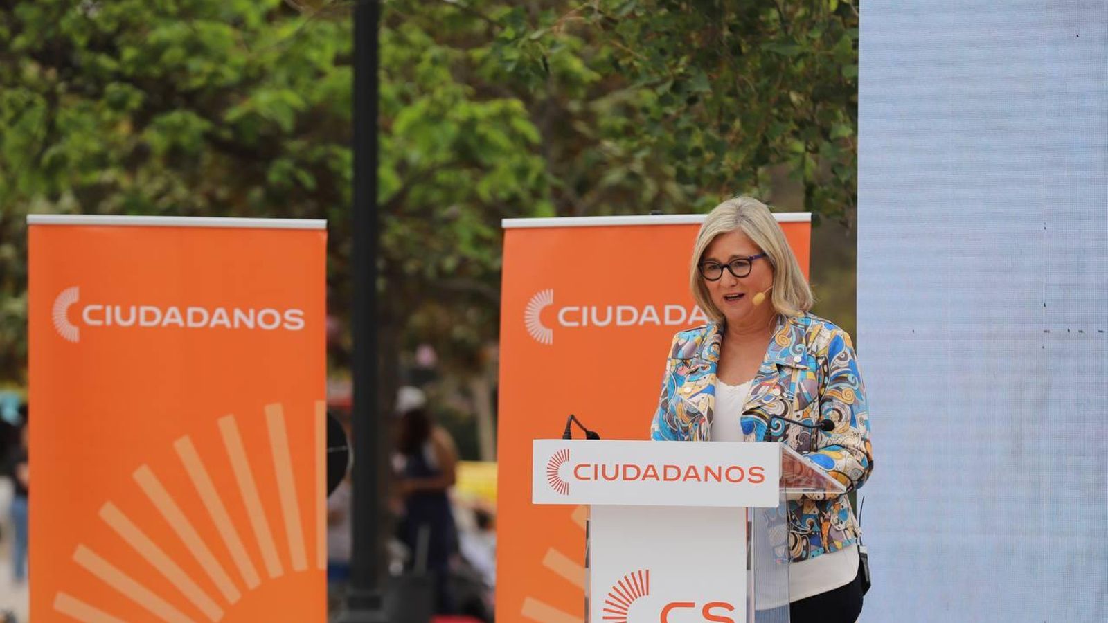 Mamen Peris, candidata a la presidente de la Generalitat per Ciutadans, durant un acte de partit