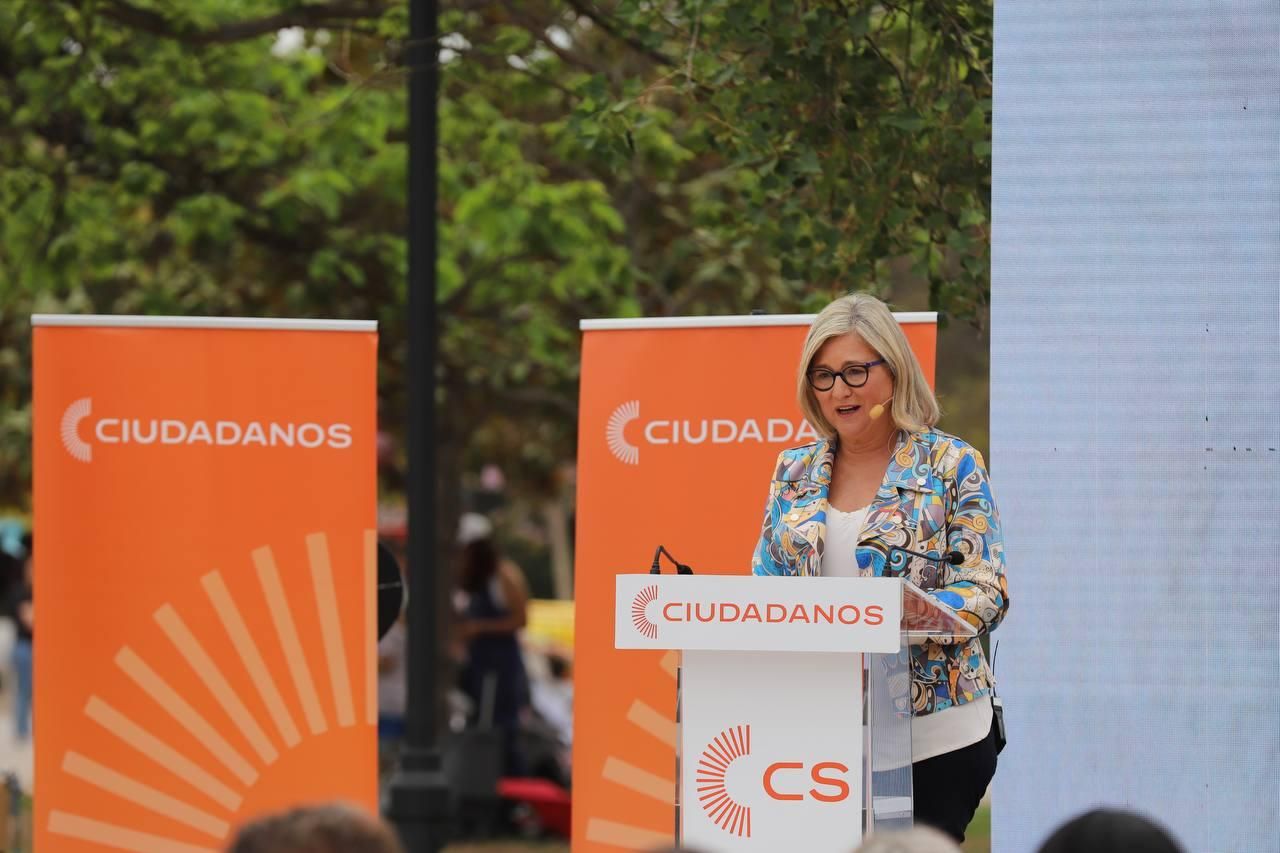 Mamen Peris, candidata a la presidente de la Generalitat per Ciutadans, durant un acte de partit