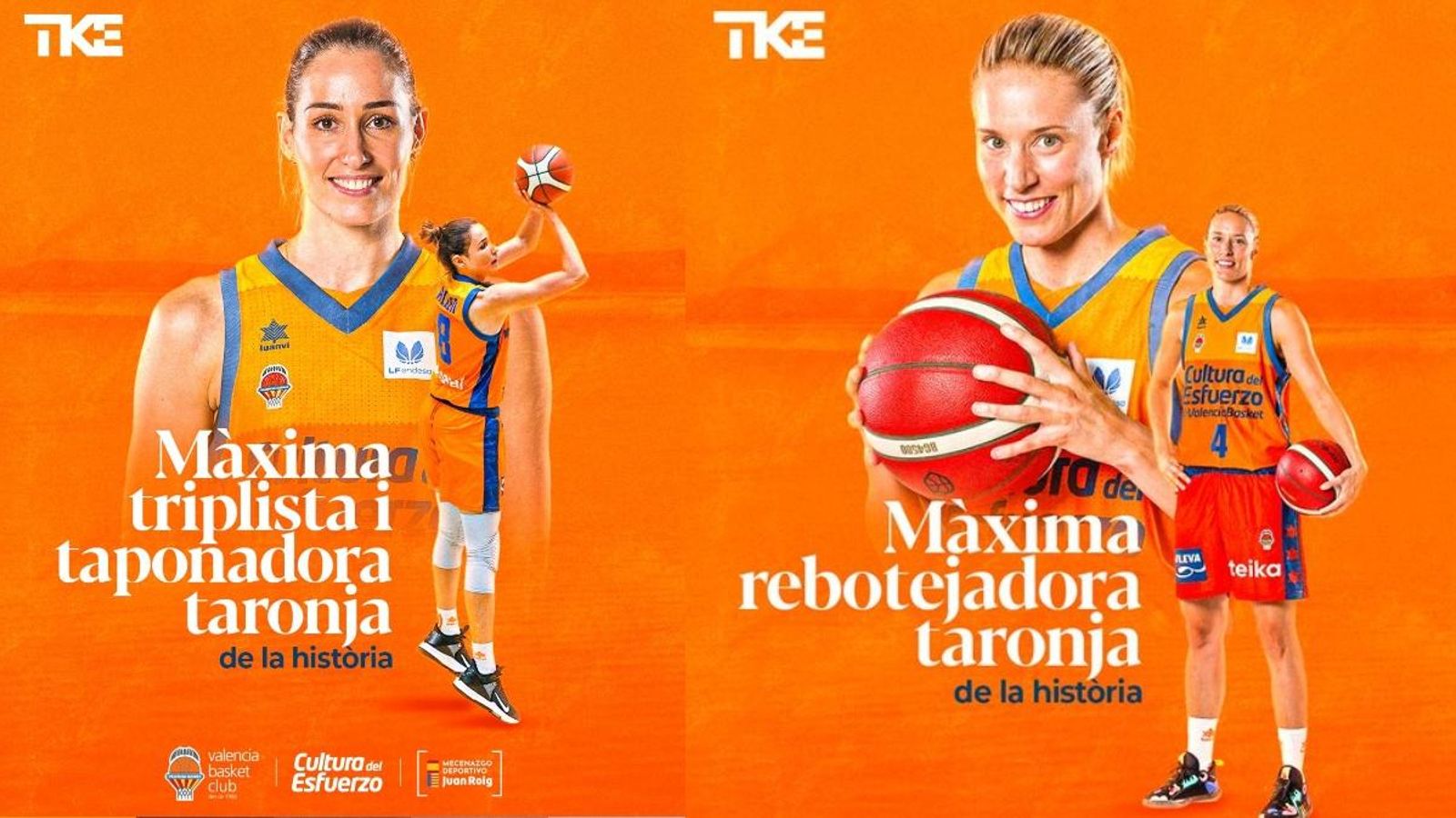 Rebecca Allen i Anna Gómez bateixen rècords de taronja