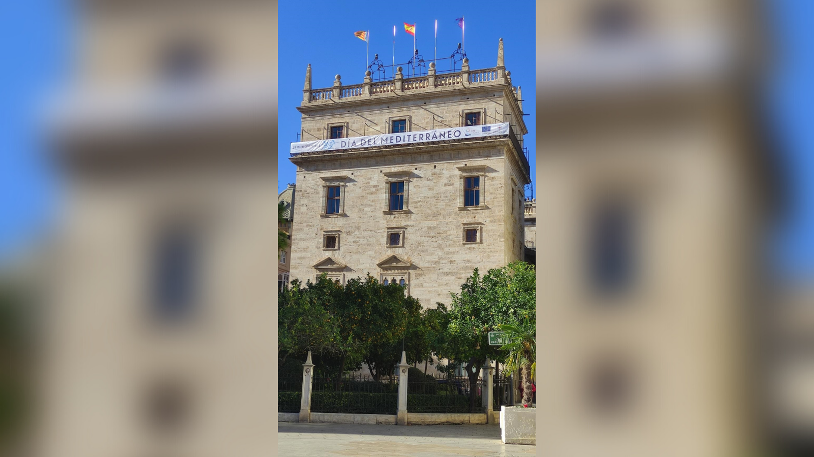 El Palau de la Generalitat mostra el seu suport al Dia del Mediterrani