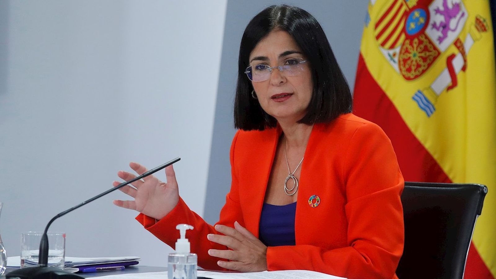 Carolina Darias, durant la roda de premsa posterior la conferència de presidents autonòmics