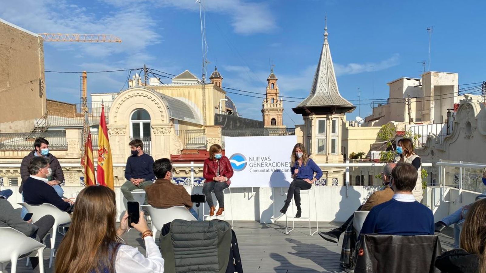 La presidenta del PPCV, en un acte de les Noves Generacions del partit