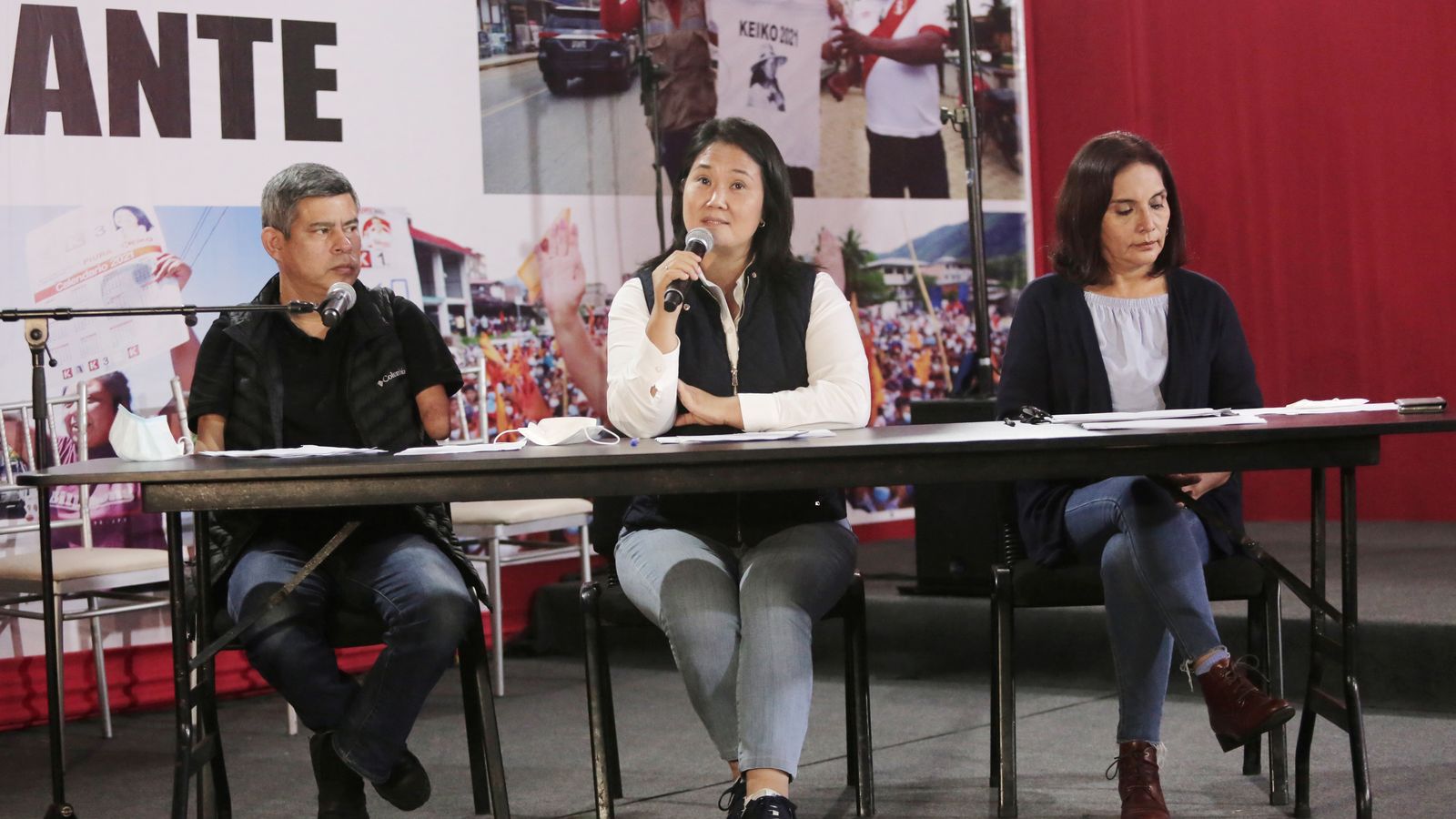 La candidata Keiko Fujimori, durant el recompte electoral