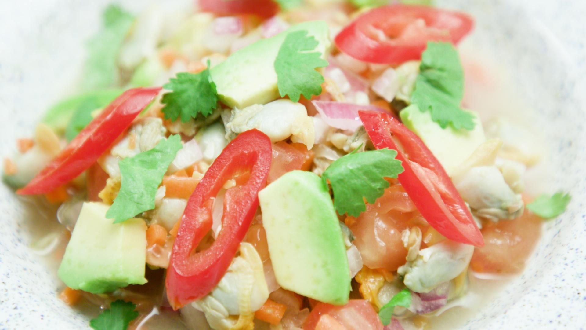 Fals "cebiche" de berberetxos Fals "cebiche" de berberetxos