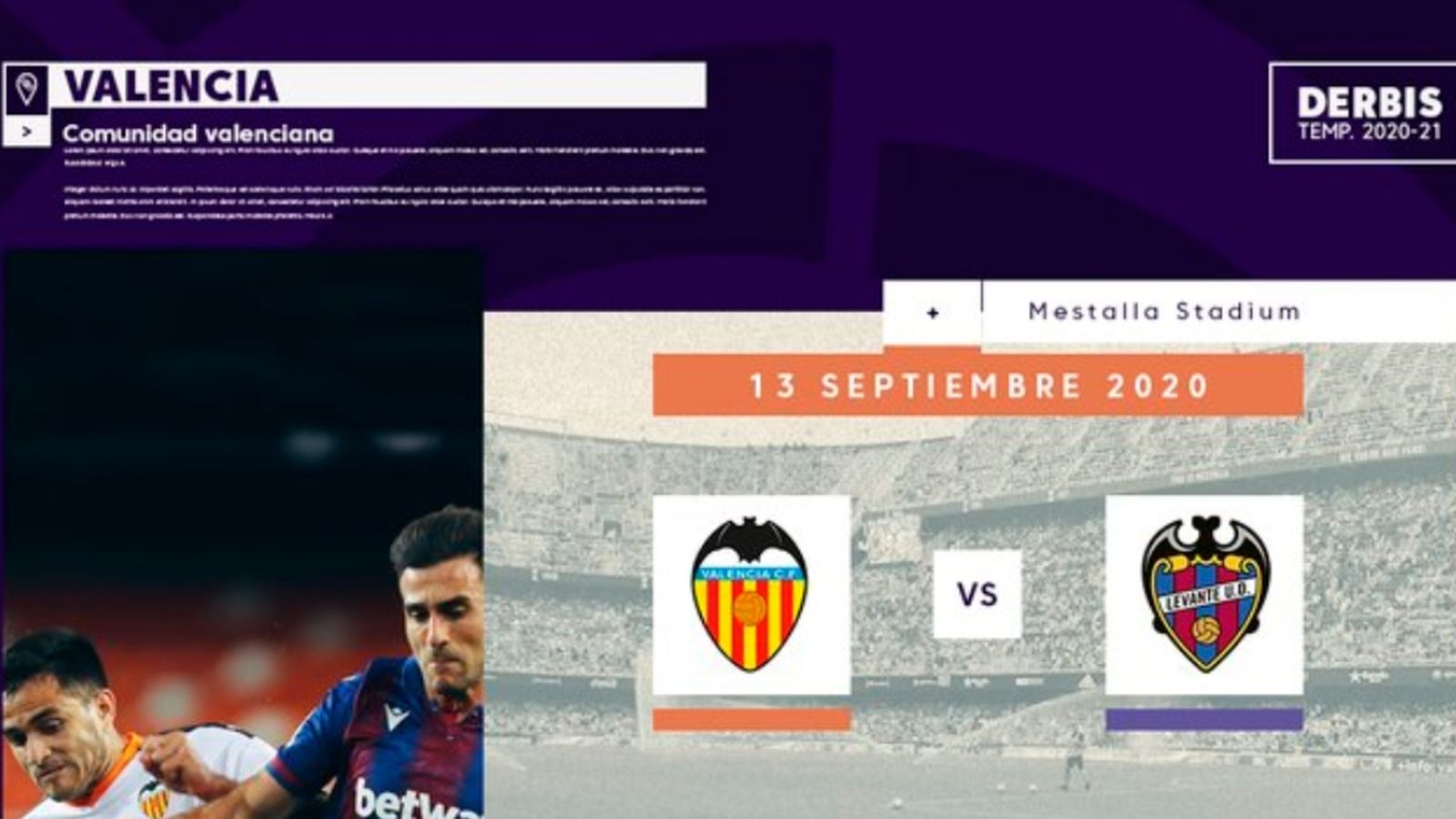 El derbi serà a Mestalla.