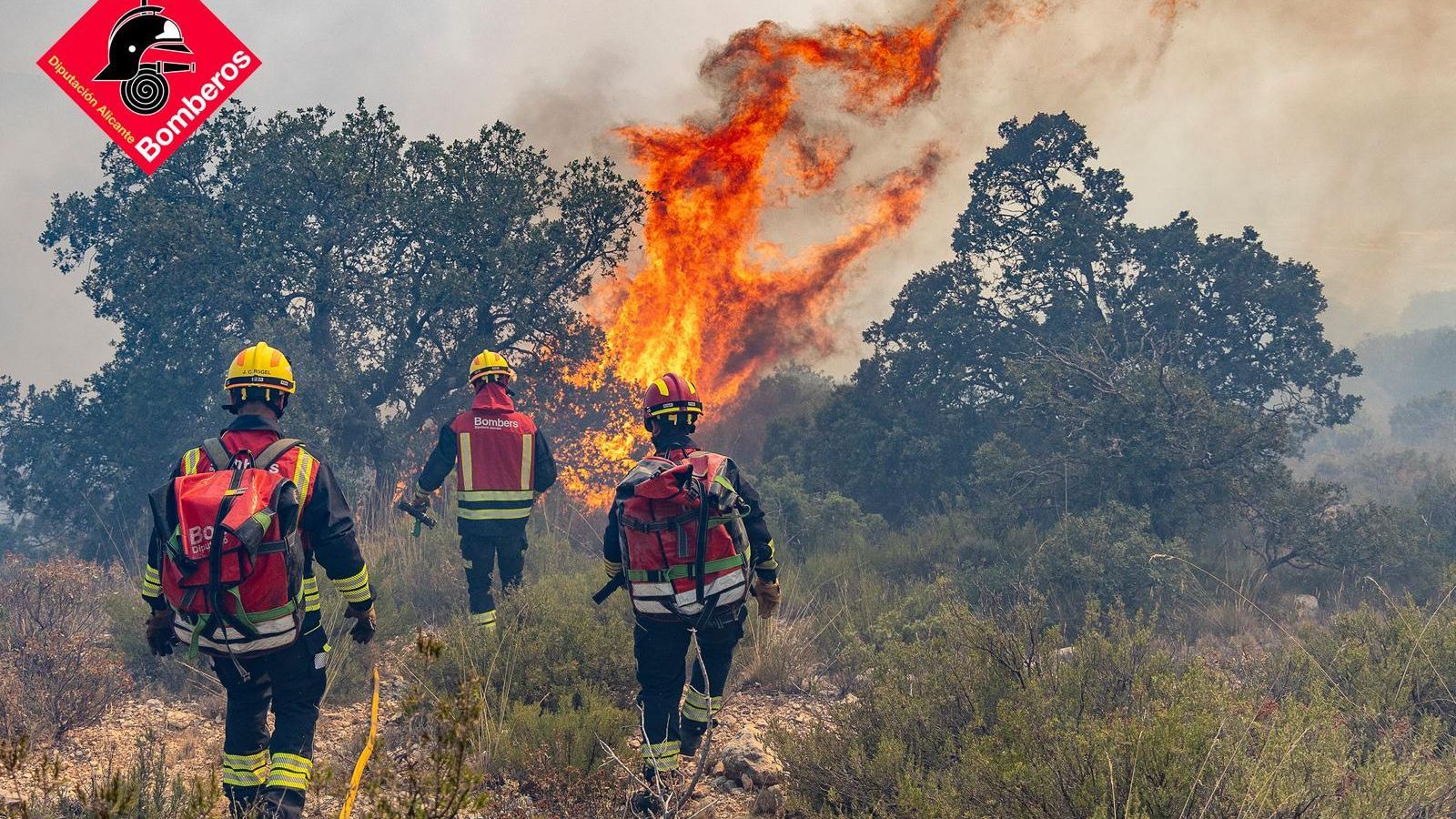 L'incendi d'Ibi i la Font Roja, en una imatge recent